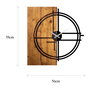 Wallity Reloj de Pared Decorativo de Madera Nogal Claro y Negro